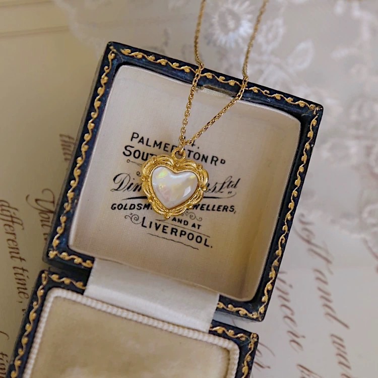 Mother Of Pearl Necklace Heart NecklacePearl NecklaceMother Of Pearl Pendant